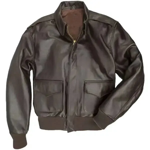 A2 Brown Leather Bomber Jacket – Classic Aviator Style