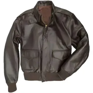 A2 Brown Leather Bomber Jacket – Classic Aviator Style