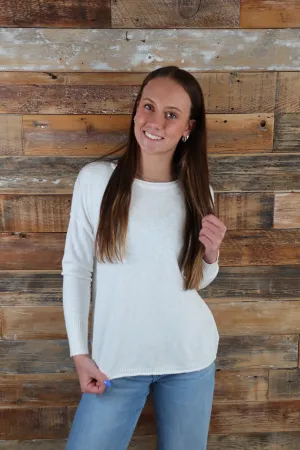 All You Need Ivory Drop Shoulder Sweater