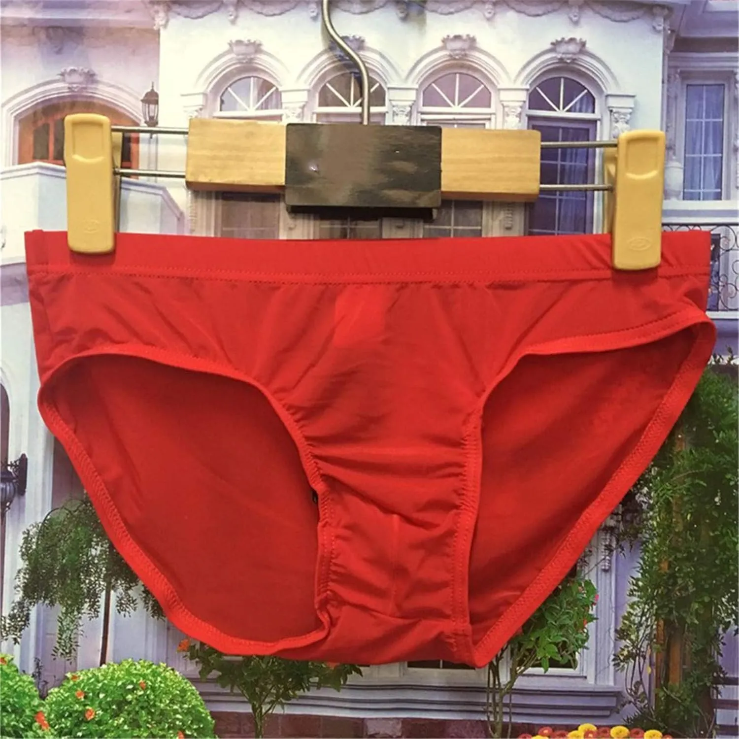 Andongnywell Men's briefs sexy transparent briefs without marks panties Knickers Ice silk underwear underpants