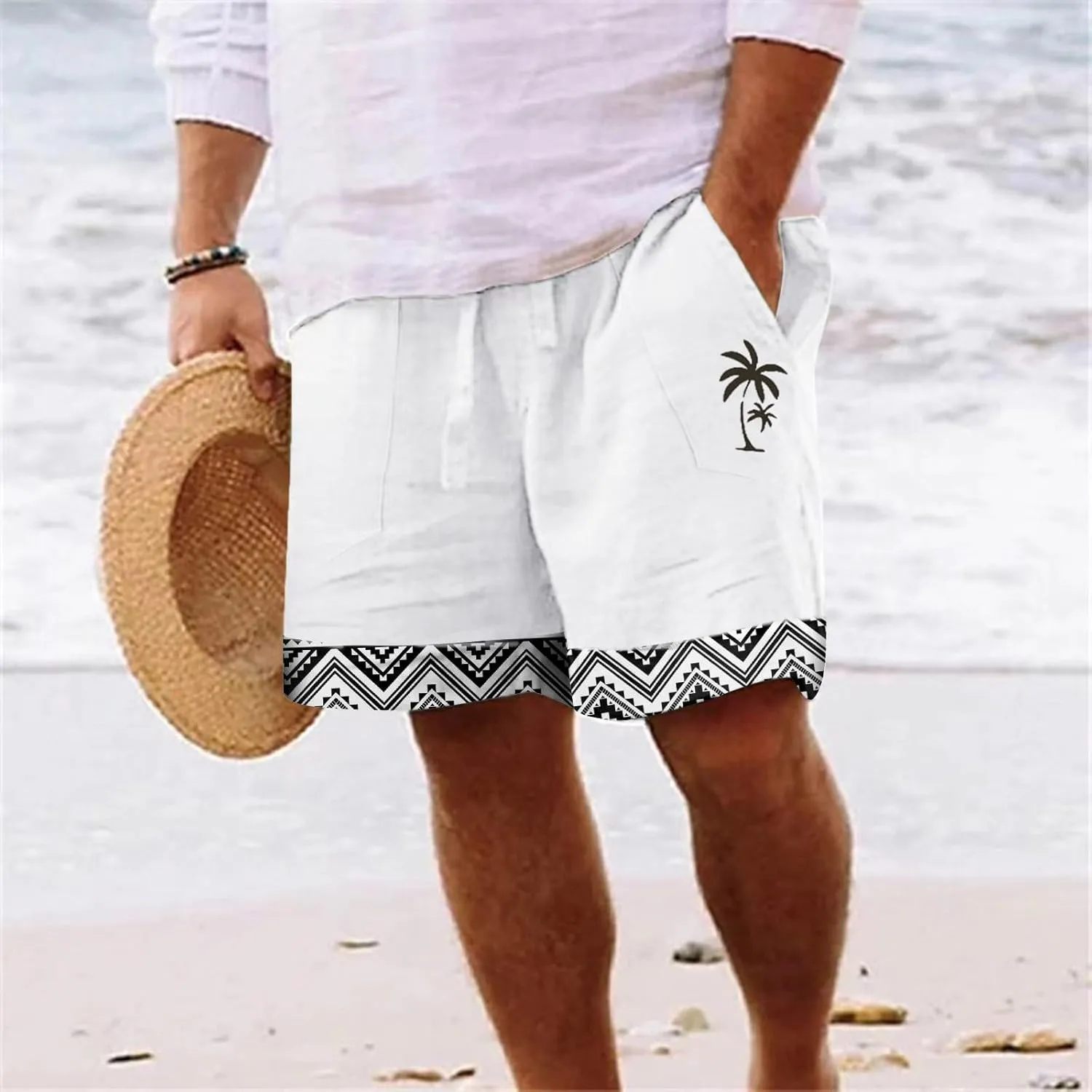 Athletic Shorts for Men Loose Waist with Pockets Waist Elastic Casual Drawstring Men's Pants Workout Shorts Men