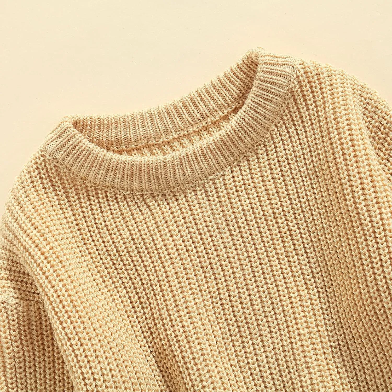 Baby Girl Boy Knit Sweater Blouse Pullover Sweatshirt Warm Crewneck Long Sleeve Tops for Infant Toddler