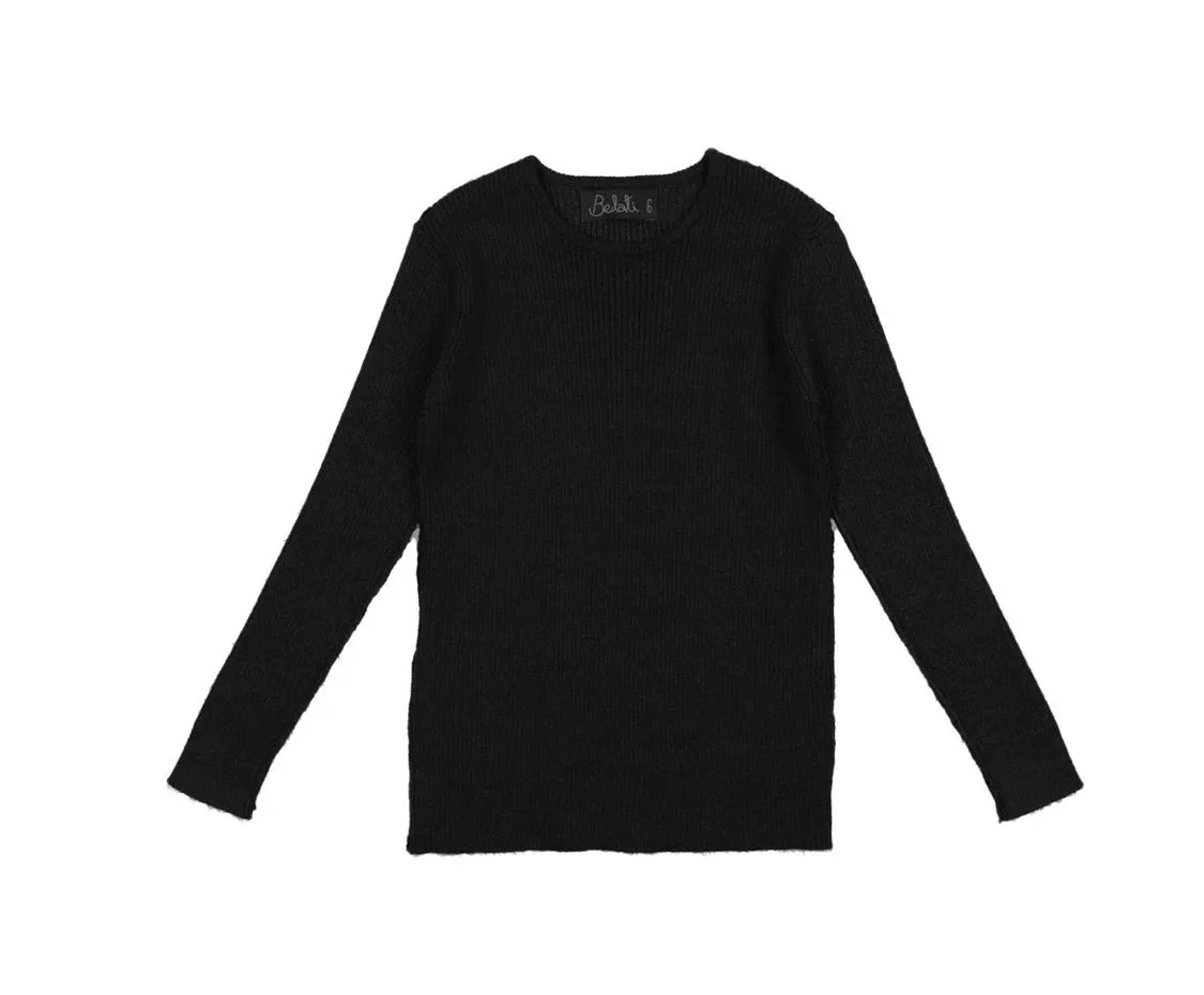 Belati Black Basic Rib Top