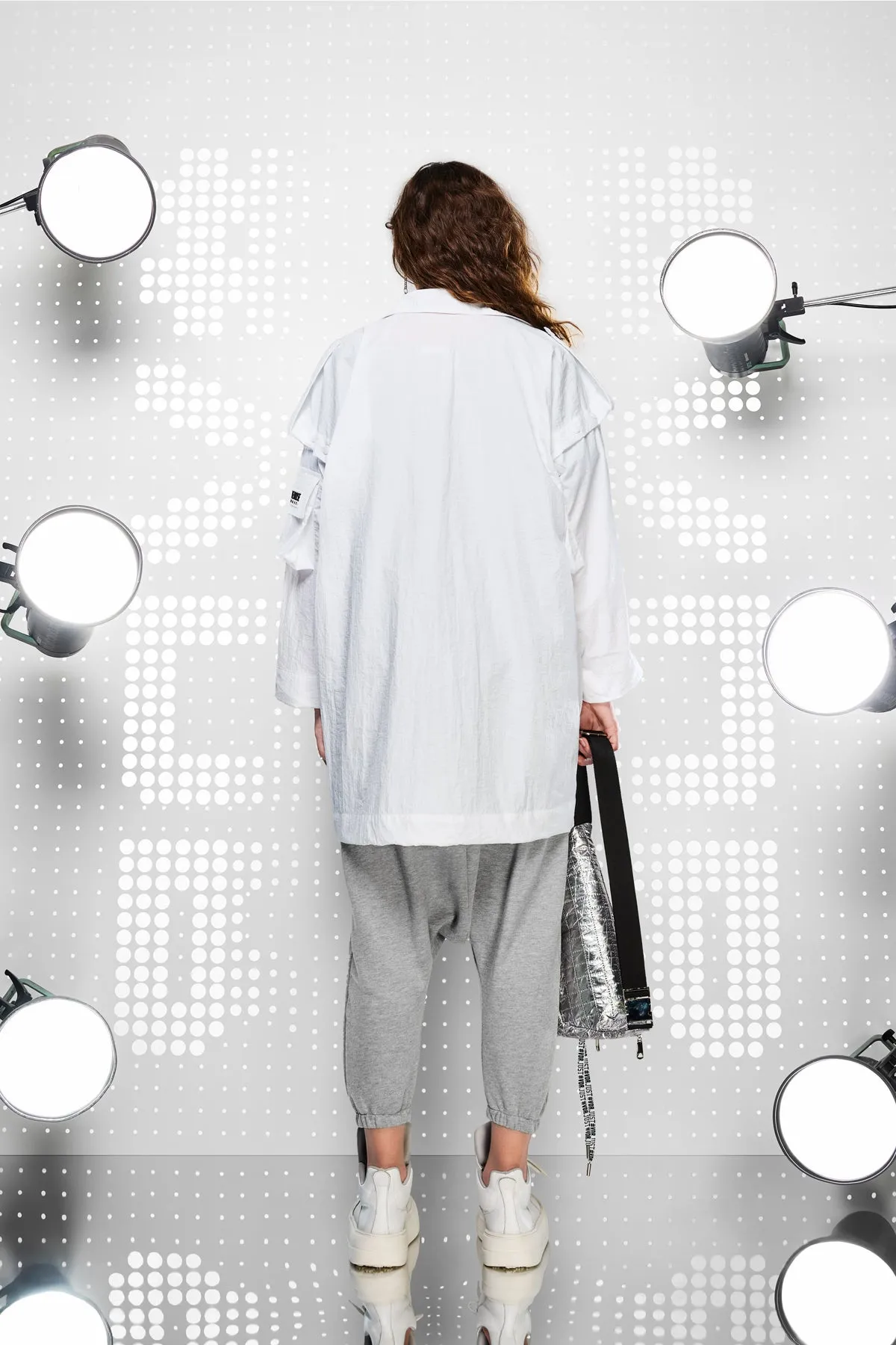 Bianco Trench Coat 15428