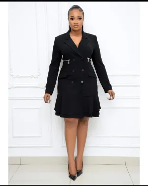 Black Stylish Blazer Dress
