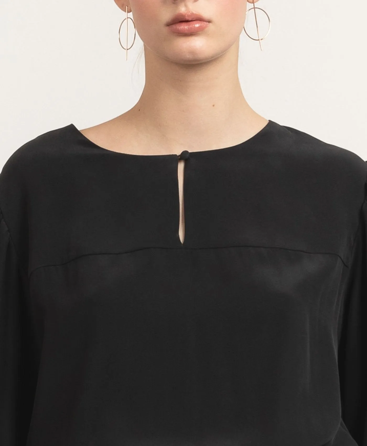 Blaze Silk Blouse Black
