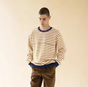 bound 'Cream x Camel' Contrast Stripe Sweater