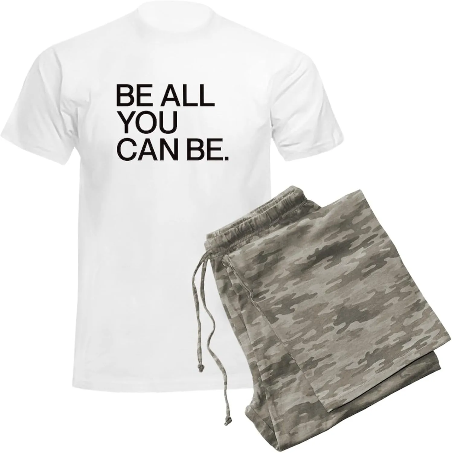 CafePress U.S. Army Black Tagline Pajamas Men's Novelty Light Pajama Set, Comfortable PJ Sleepwear