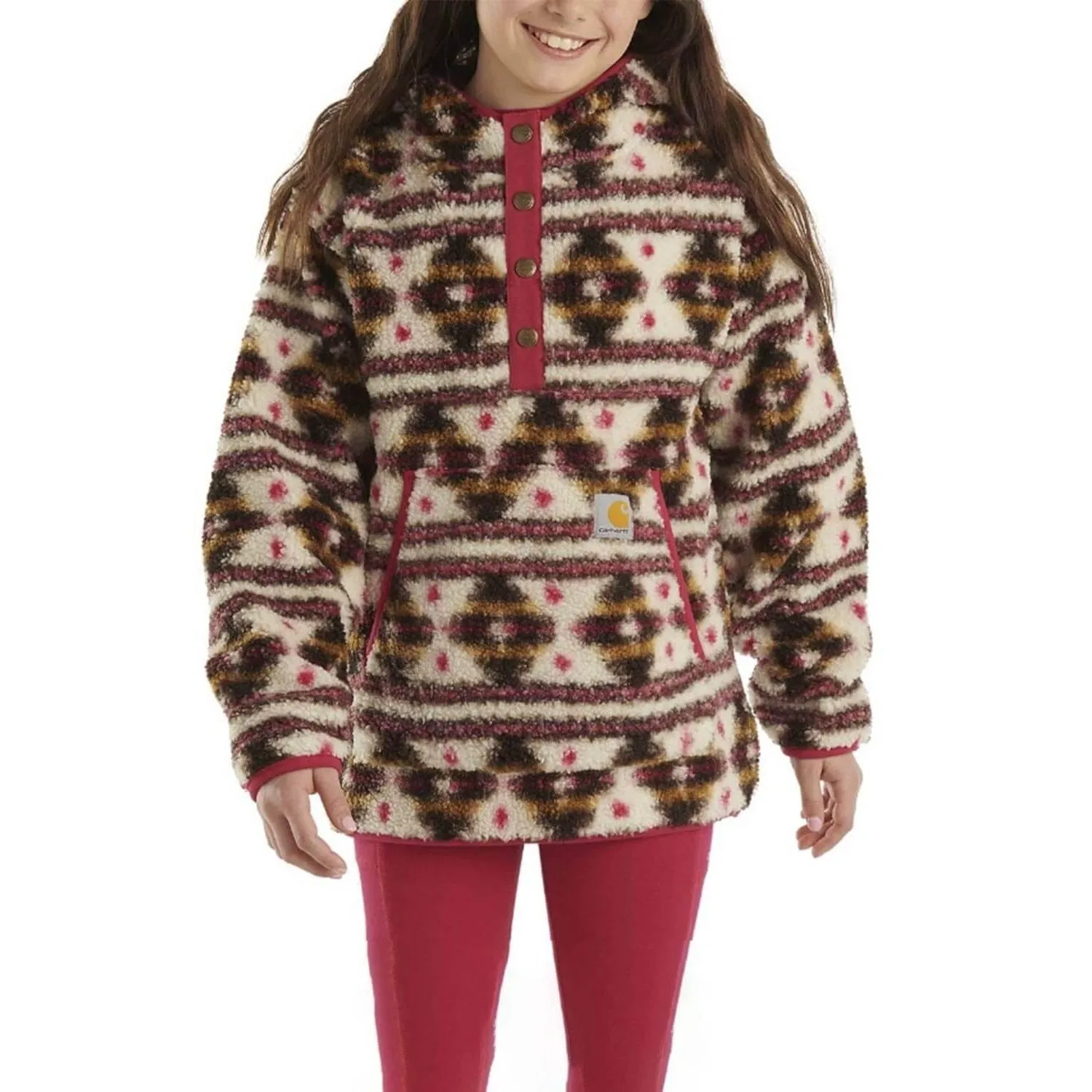 Carhartt Girl's Fleece Quarter Snap Sweatshirt