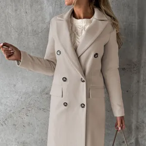 Chic Lapel Woolen Coat – Stylish & Warm Outerwear for Trendsetters