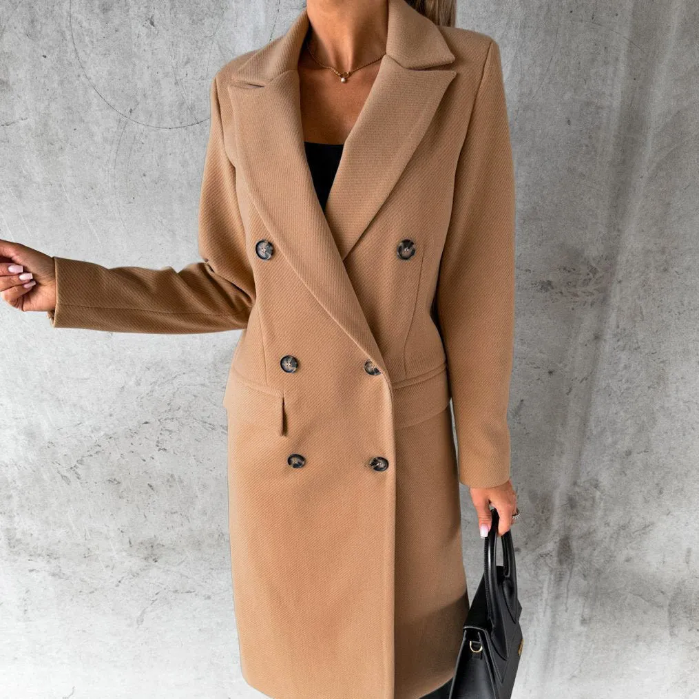 Chic Lapel Woolen Coat – Stylish & Warm Outerwear for Trendsetters