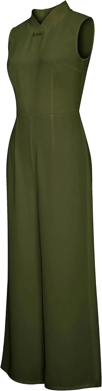 CHIC STAR Womens One-shoulder Draped Jumpsuit