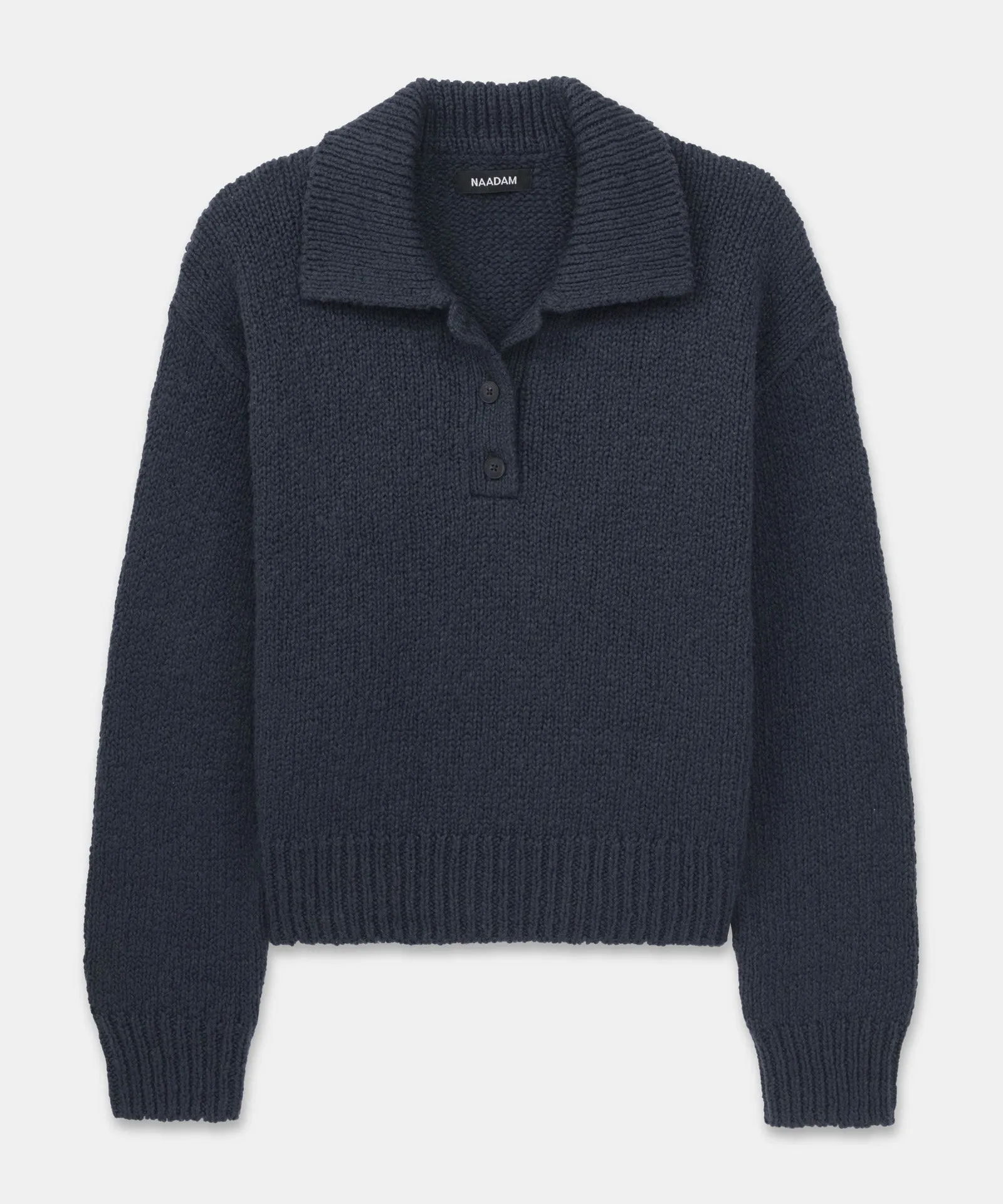 Chunky Cotton Polo Sweater