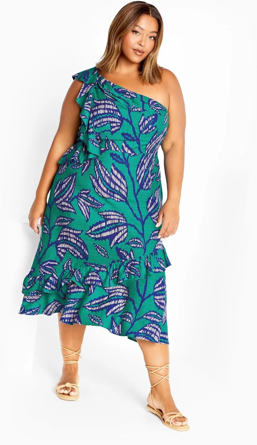 City Chic Women's Apparel Women's Escapism Print Dress