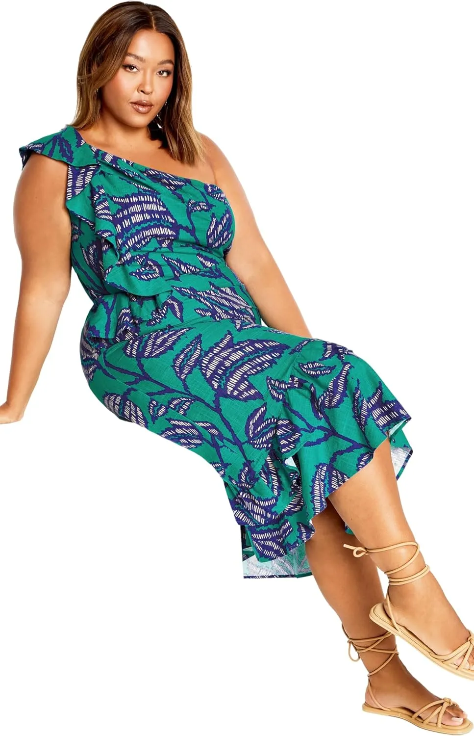 City Chic Women's Apparel Women's Escapism Print Dress