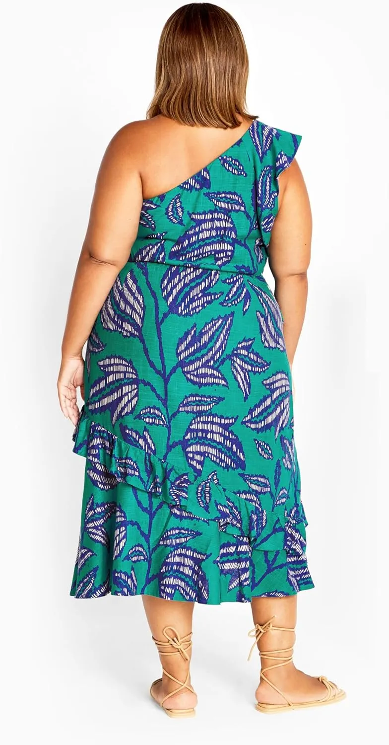 City Chic Women's Apparel Women's Escapism Print Dress
