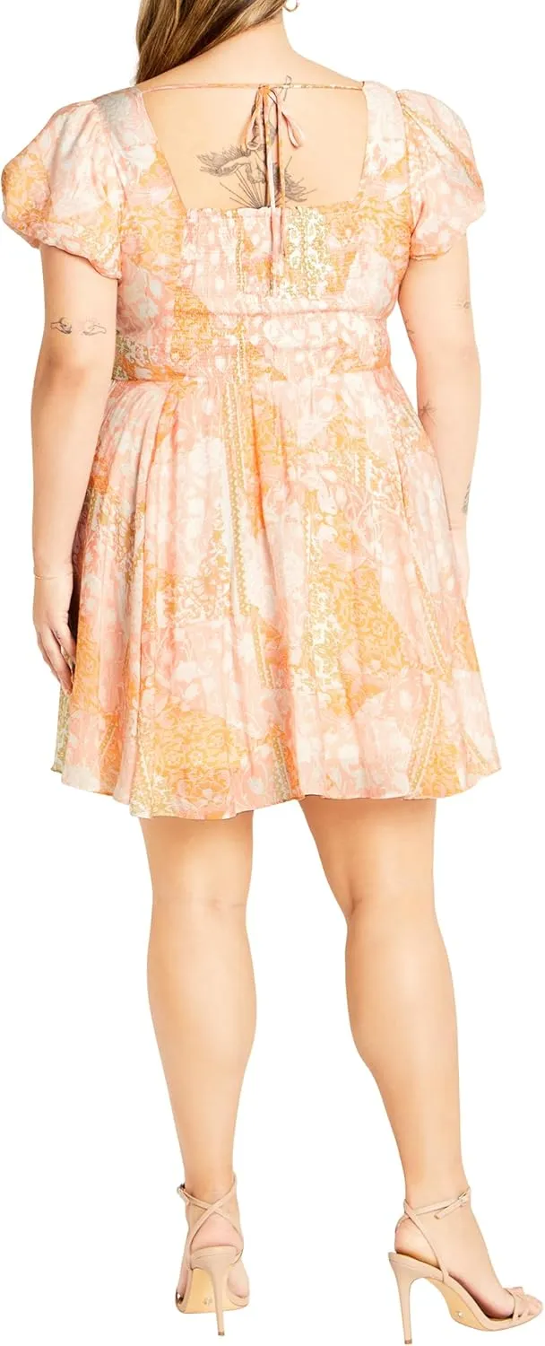 City Chic Women's Apparel Women's Marci Print Dress