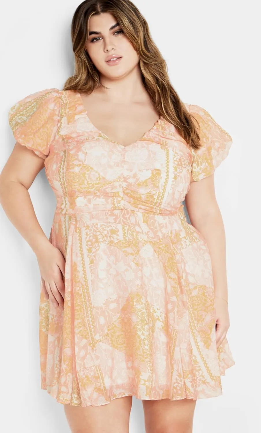 City Chic Women's Apparel Women's Marci Print Dress