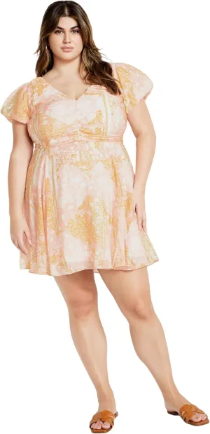 City Chic Women's Apparel Women's Marci Print Dress