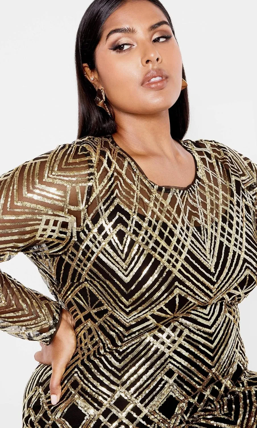 City Chic Women's Dress-Braylin Sequin