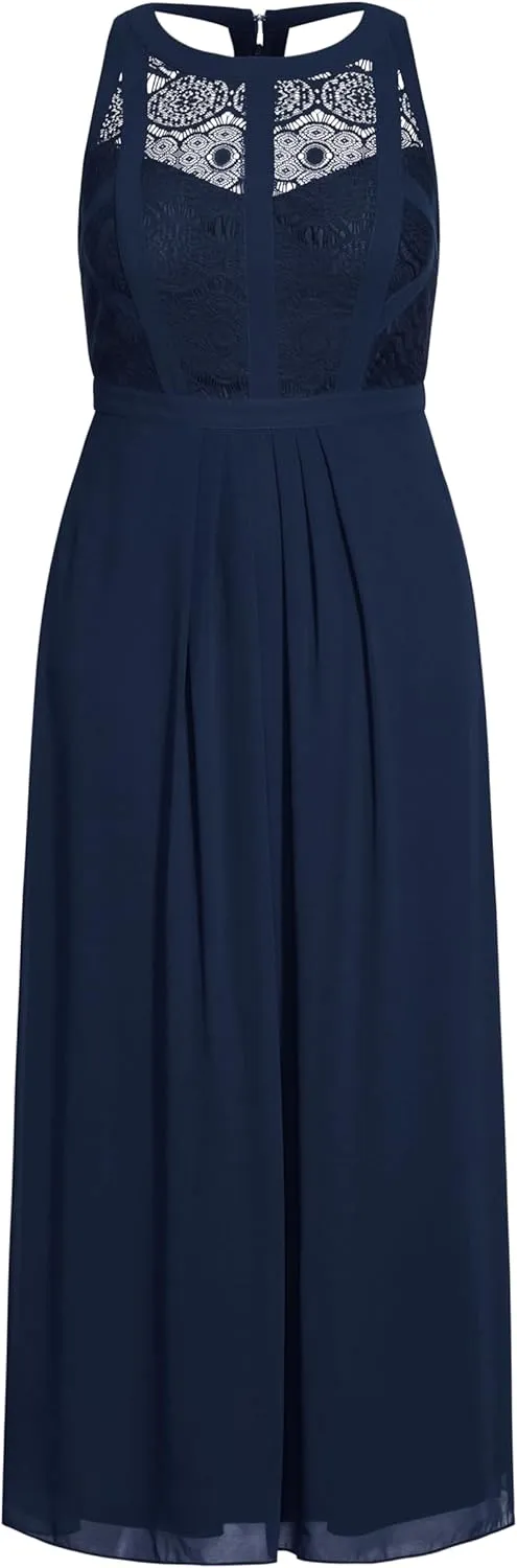 City Chic Women's Panelled Bodice Maxi Dress