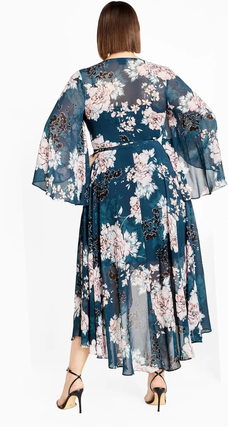 City Chic Women's Plus Size Jade Blossom Maxi Dress