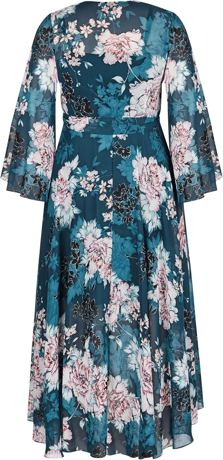 City Chic Women's Plus Size Jade Blossom Maxi Dress
