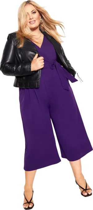 City Chic Women's Plus Size Jumpsuit - Flutter Sleeve