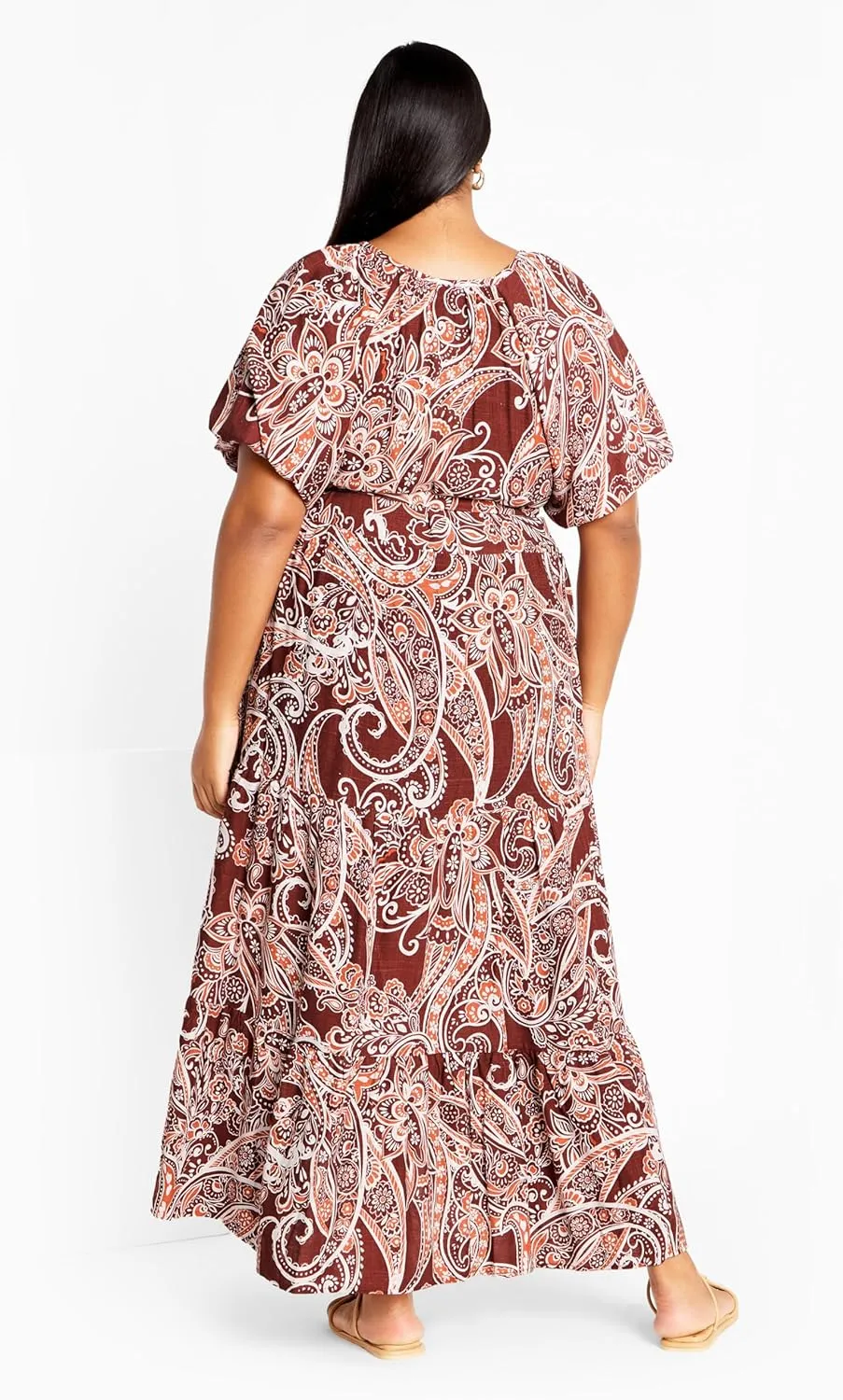 City Chic Women's Plus Size Paisley Charm Maxi Dress