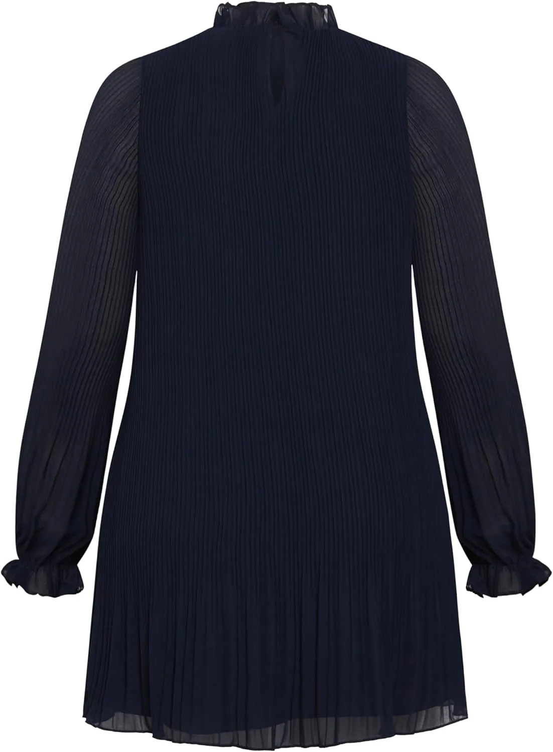 City Chic Women's Plus Size Pleat Ruffle Dress