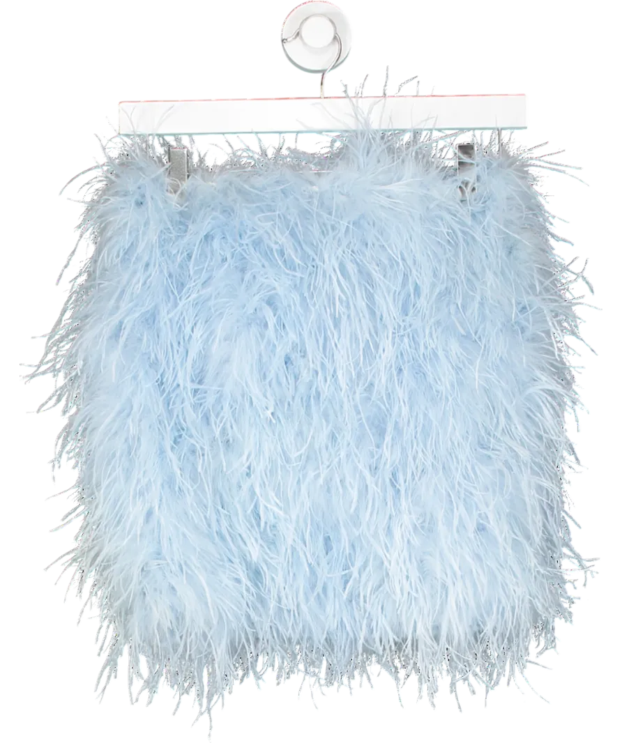 Club L Blue Day Dream Feather Mini Skirt UK 6