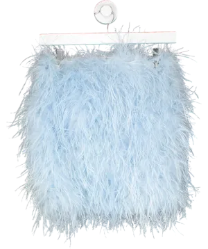 Club L Blue Day Dream Feather Mini Skirt UK 6