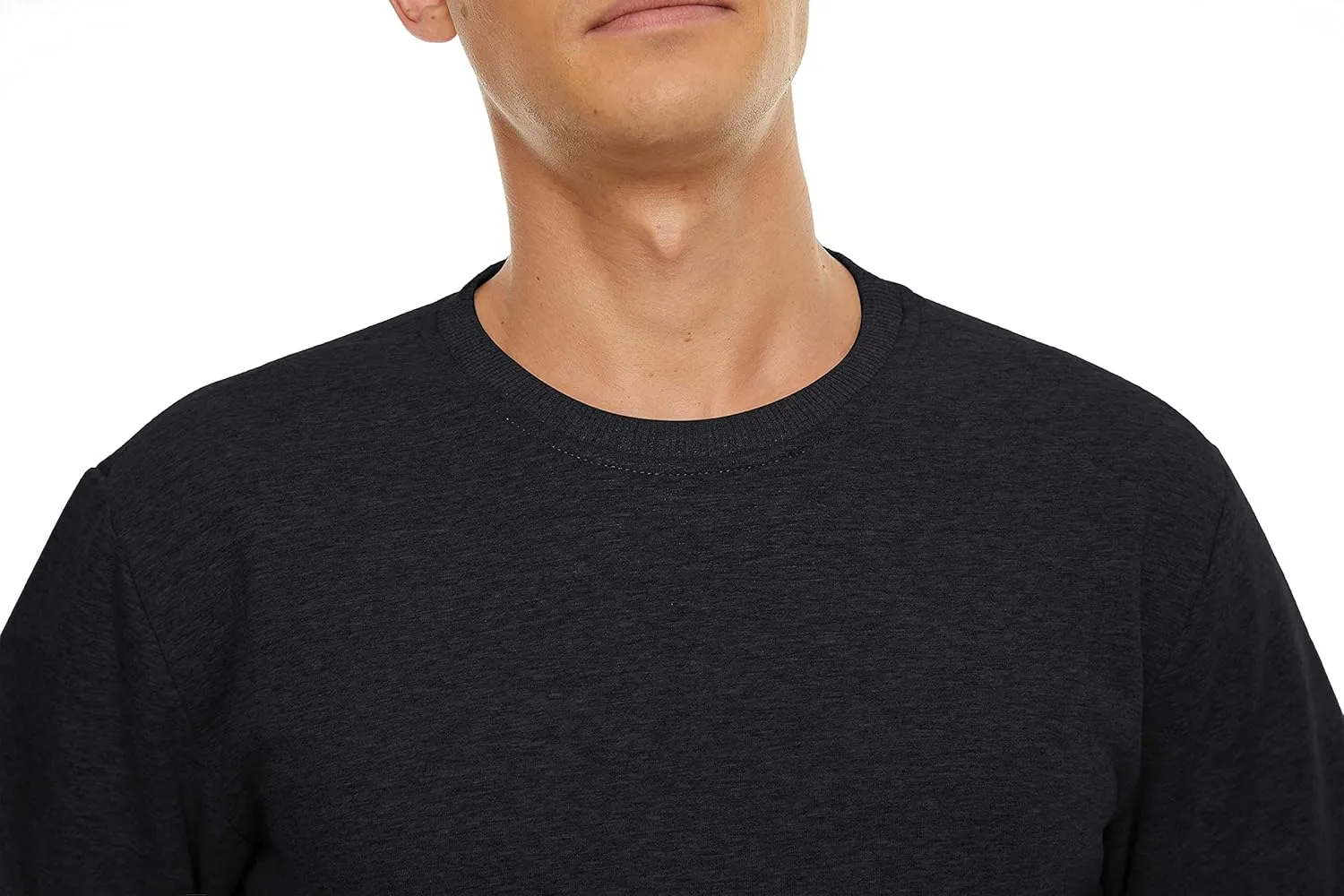 CRYSULLY Men's Sherpa Lined Sweatshirt Fleece Pullover Winter Crewneck Warm Shirts