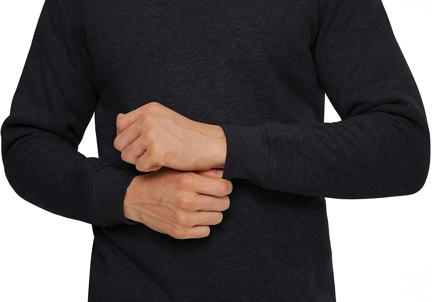 CRYSULLY Men's Sherpa Lined Sweatshirt Fleece Pullover Winter Crewneck Warm Shirts