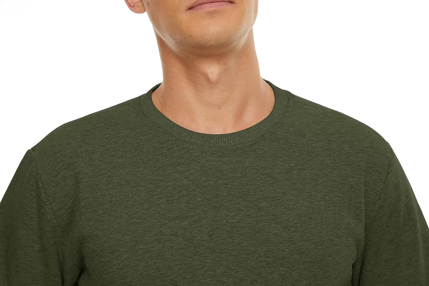 CRYSULLY Men's Sherpa Lined Sweatshirt Fleece Pullover Winter Crewneck Warm Shirts