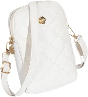Cute Quilted Phone Crossbody Shoulder Purse with Exquisite Stitching Comfortable PU Leather Cellphone Wallet Bag