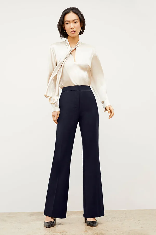 Darcy Top - Washable Silk Charmeuse :: Pearl