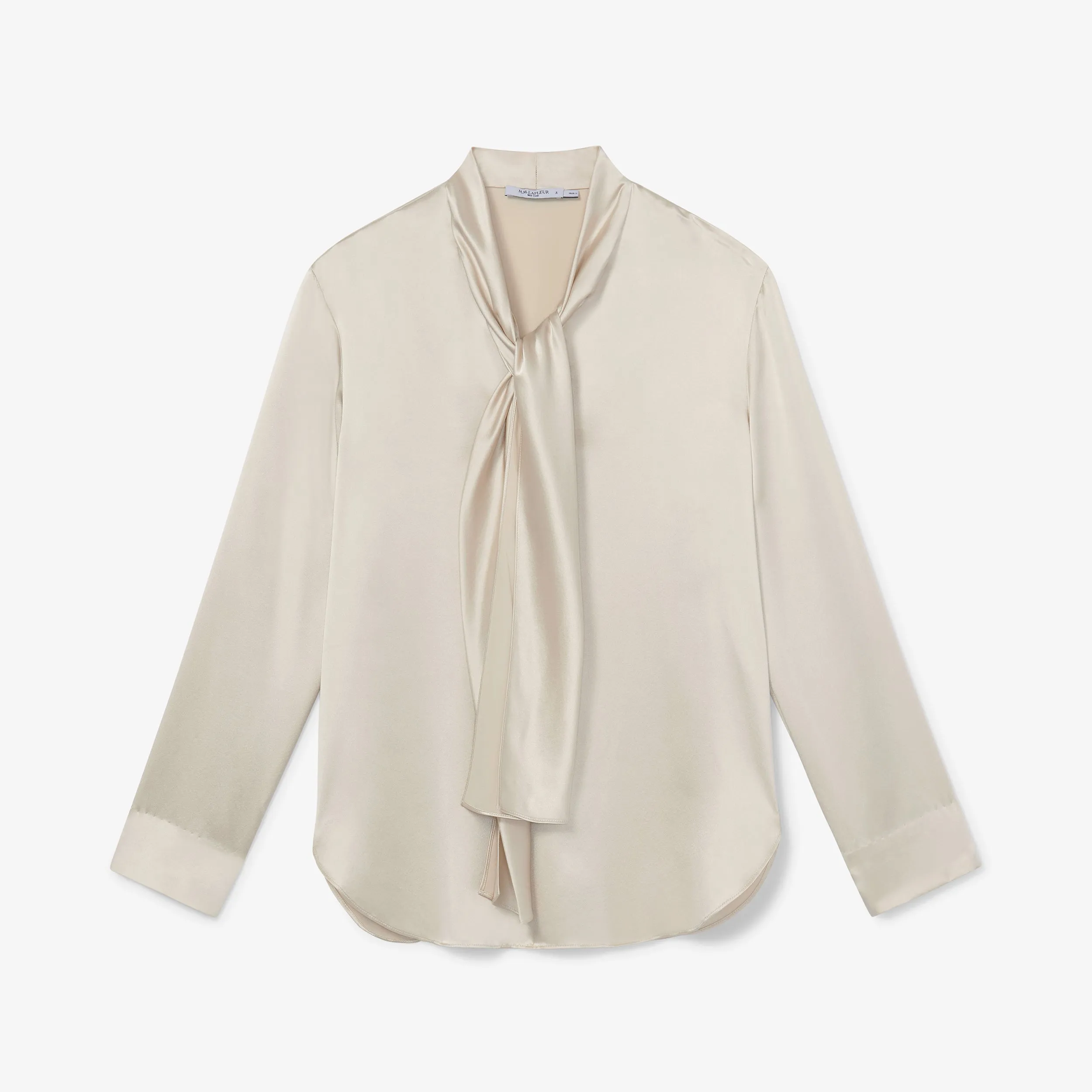 Darcy Top - Washable Silk Charmeuse :: Pearl
