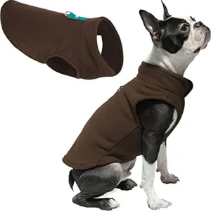 Dog Sweater Warm Pullover Fleece Vest Dog Jacket With O-Ring Leash