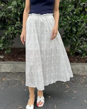 Eyelet Skirt - White