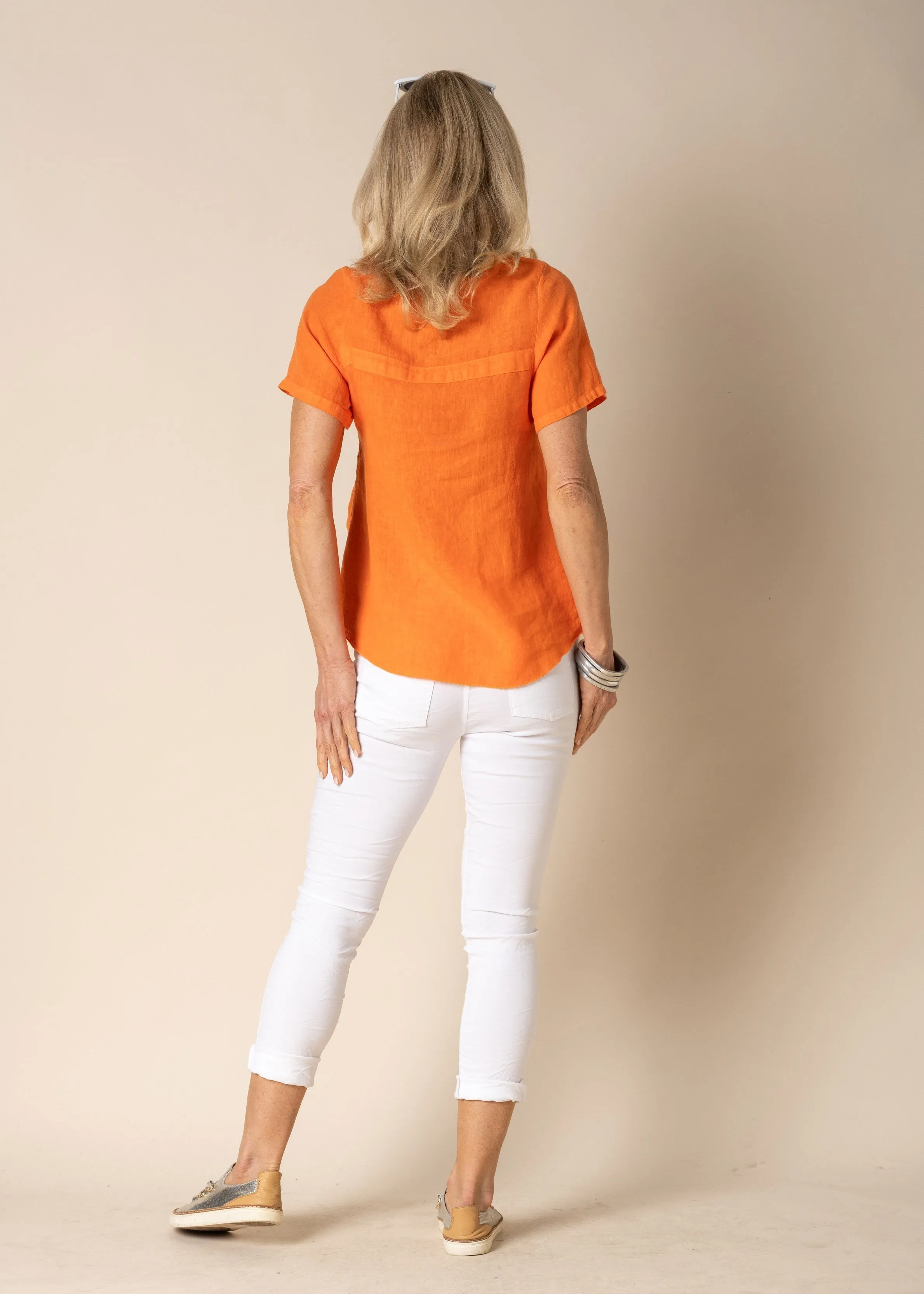 Fallon Top in Sunset Orange
