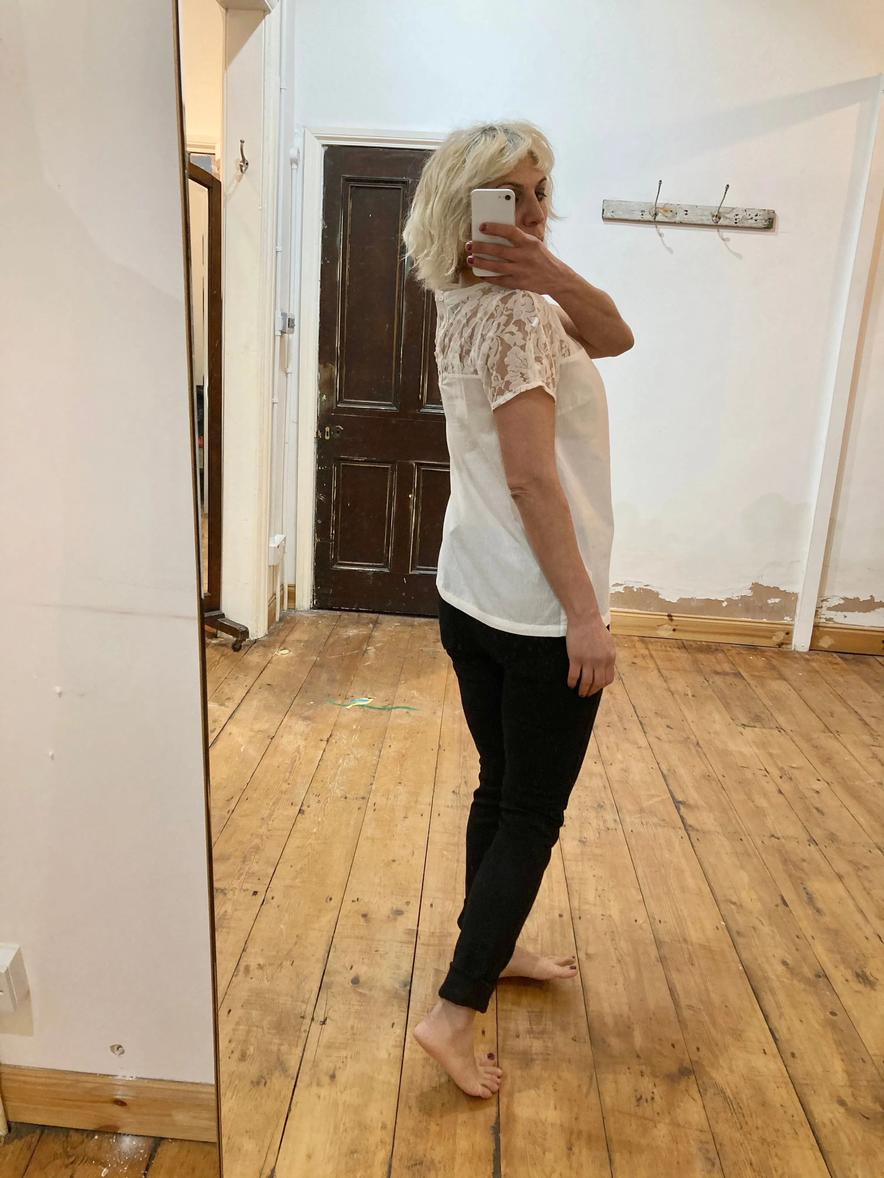 Fransa Lace Panel Top