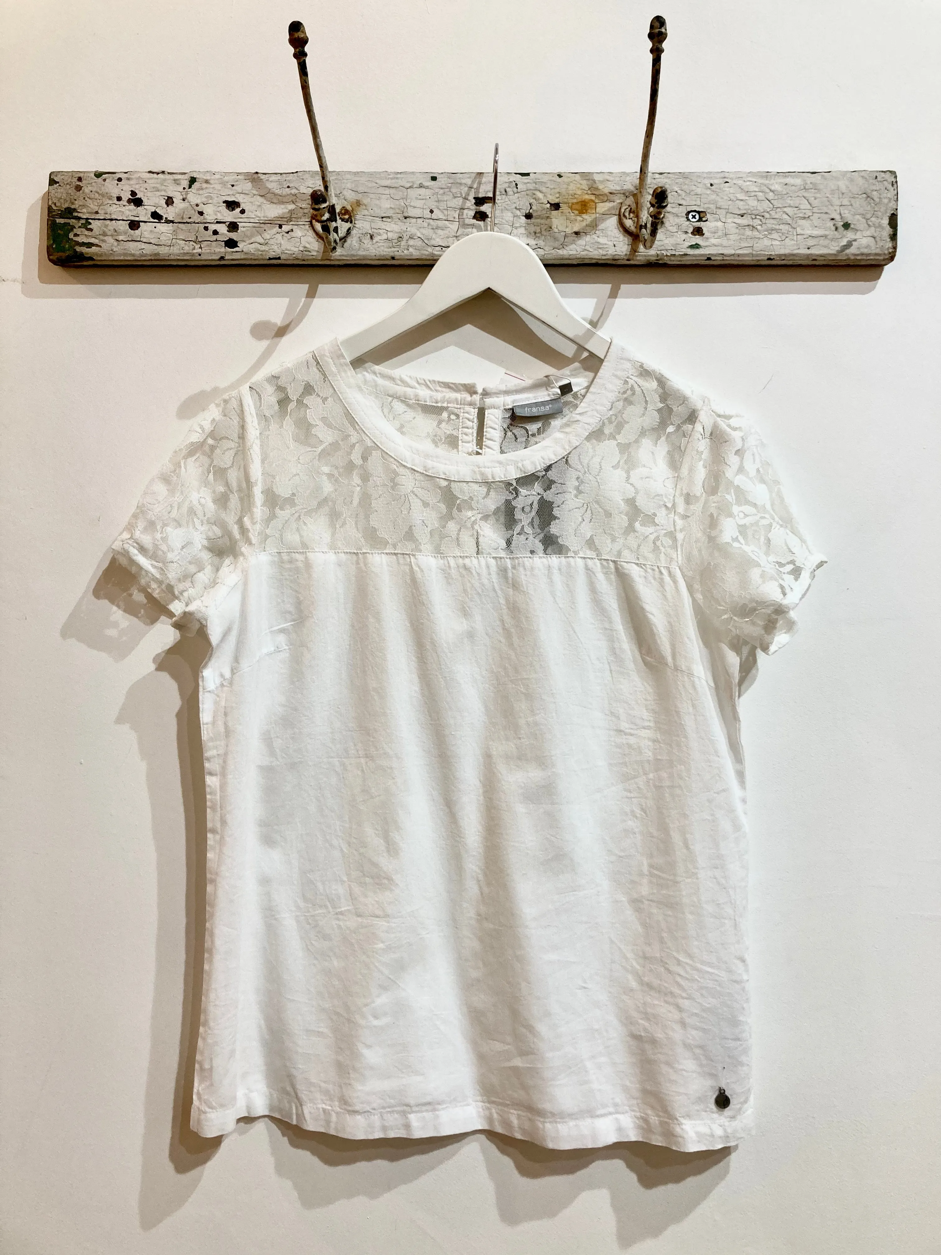 Fransa Lace Panel Top