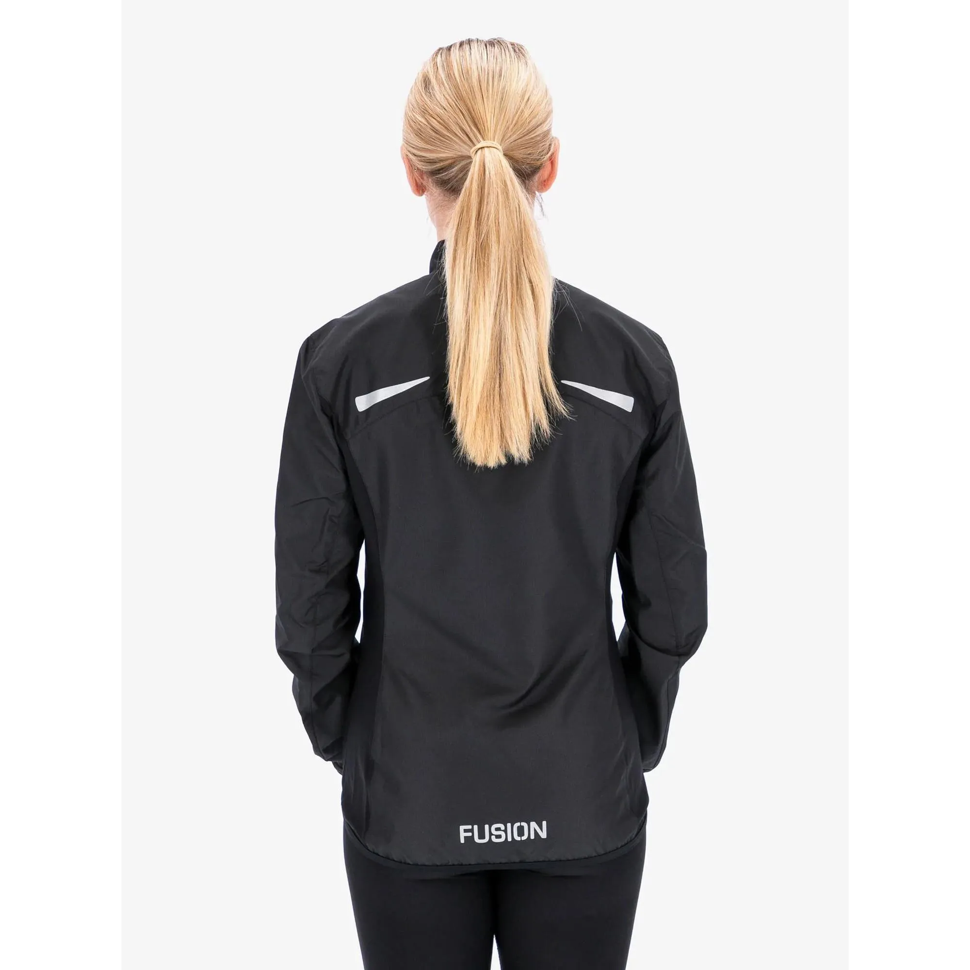 Fusion WOMENS C3 SHORT Women's Running Shorts Training Shorts with Pockets, Black