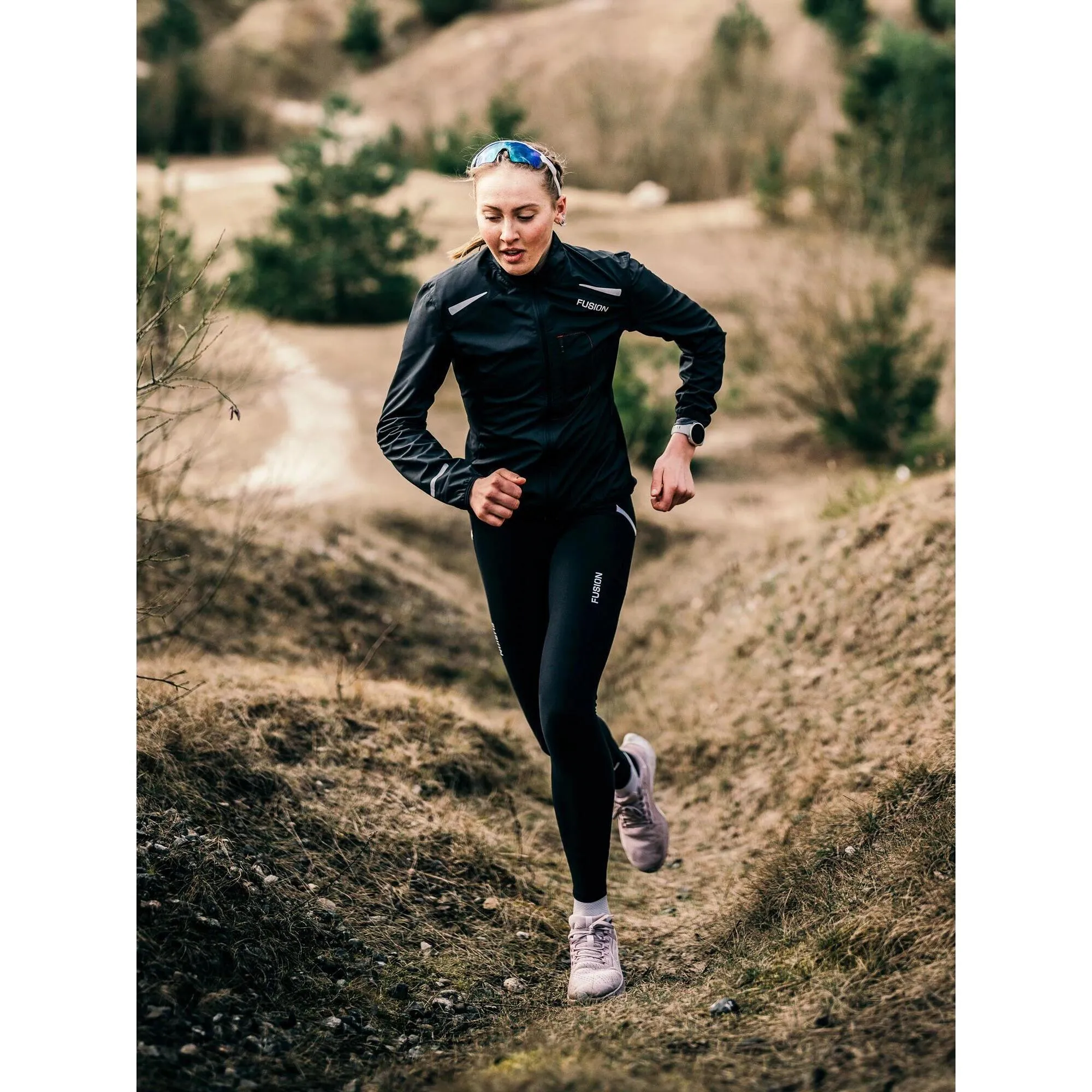 Fusion WOMENS C3 SHORT Women's Running Shorts Training Shorts with Pockets, Black
