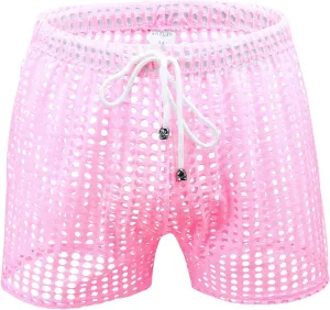 GIERIDUC Men Shapewear Tummy Control Bodysuit Mens Mesh See Through Underwear Mens Balls Out Underwear Birthday Gift For Him