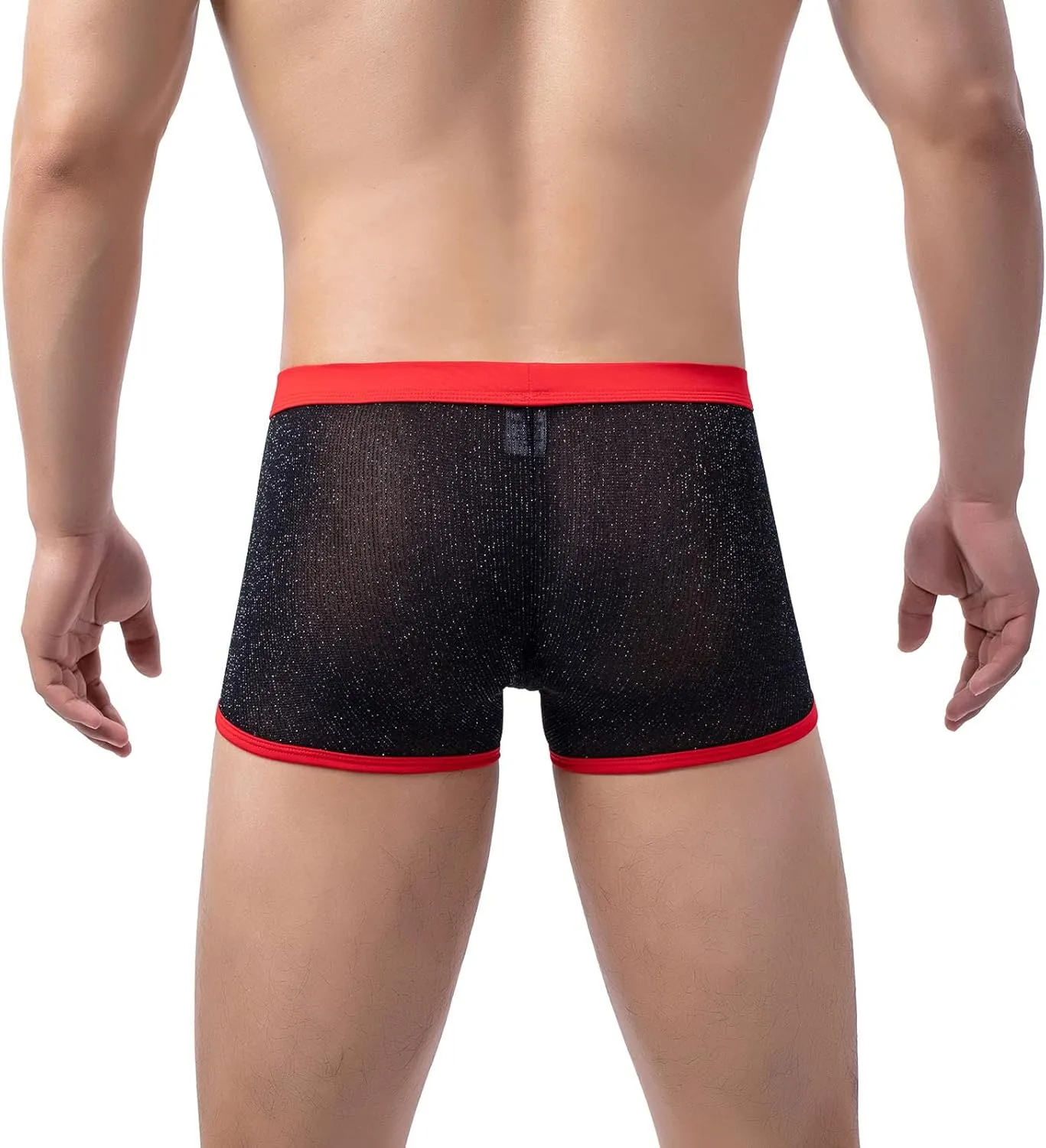 GIERIDUC Men's See Through Underwear Matching Christmas Underwear Couples Men Underwear Boxer Brief High Waisted Male Thong
