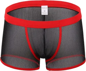 GIERIDUC Men's See Through Underwear Matching Christmas Underwear Couples Men Underwear Boxer Brief High Waisted Male Thong