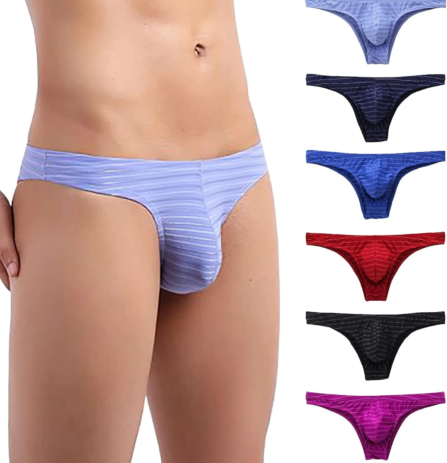 GIERIDUC Men's Sexy Mesh Underwear Boxer Shorts Mens Bum Enhancing Underwear for Him Gifts Boyfriend Bulk Underwear for Men