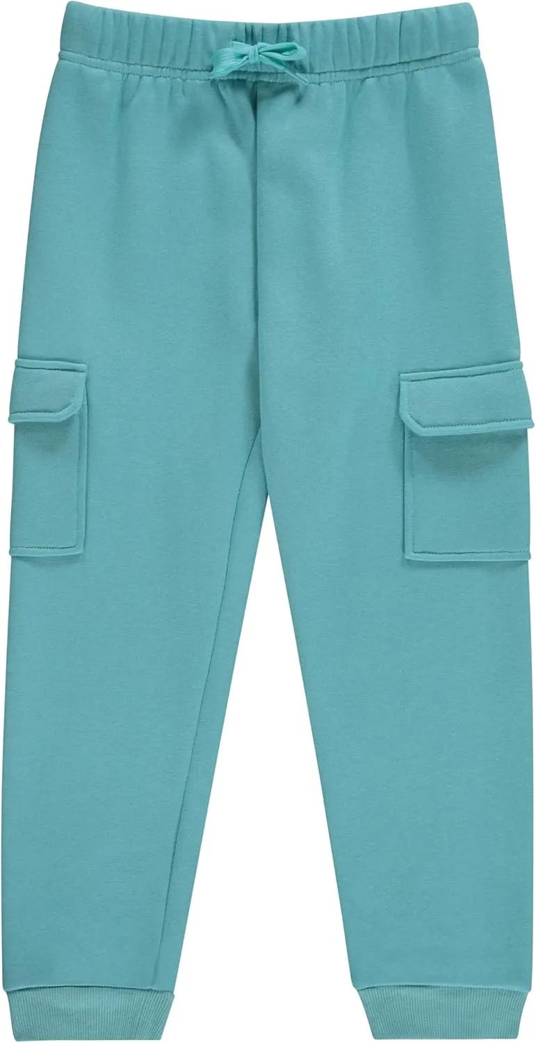 Girls' Cotton Blend Jogger Pants Set - Comfortable, Stylish, and Durable - Pack of 3 with Drawstring